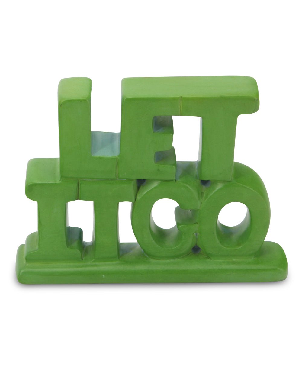 Let It Go Handmade Soapstone Desk Art - Home & Garden