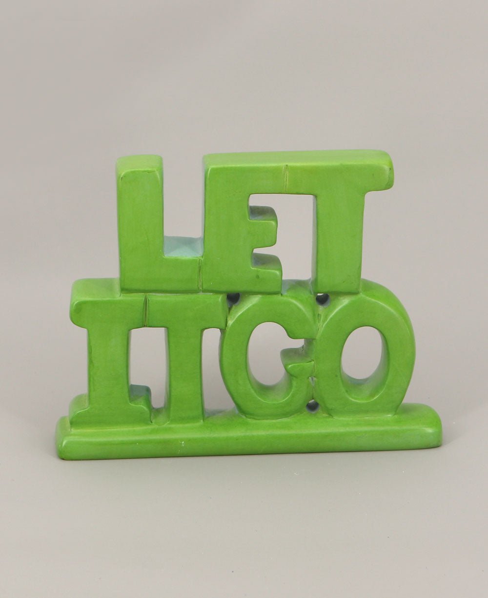 Let It Go Handmade Soapstone Desk Art - Home & Garden