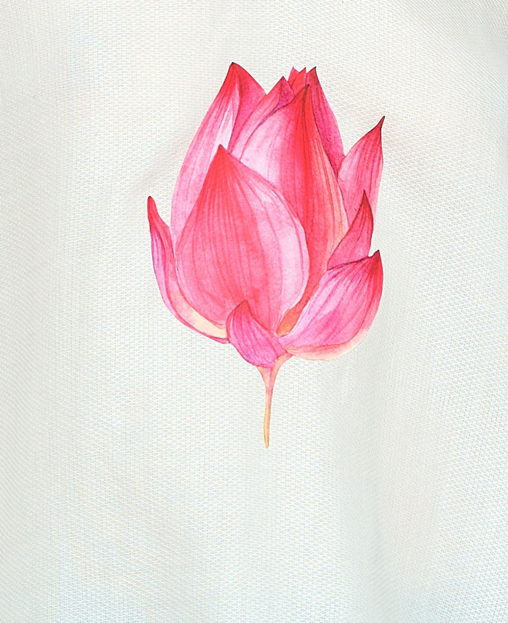 Lotus Design White Woven Cotton Tunic Top - Shirts & Tops S