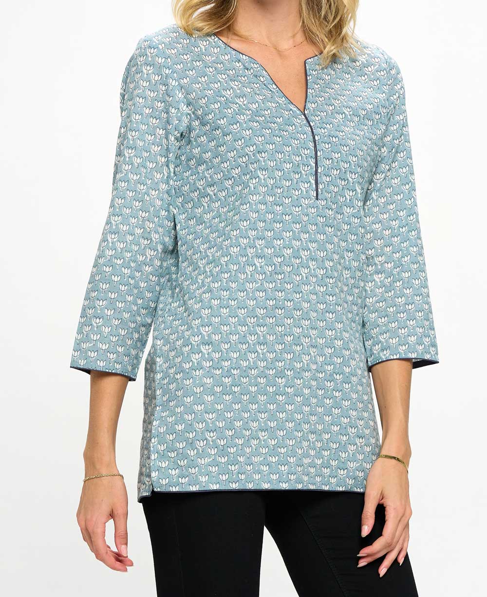 Lotus Floral Tunic - Shirts & Tops S