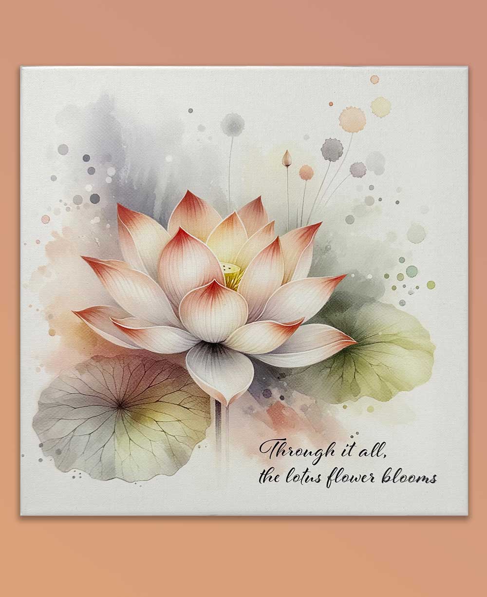 Zen Rocks Cairn Meditative Tower And Lotus Flower Watercolor Jigsaw Puzzle