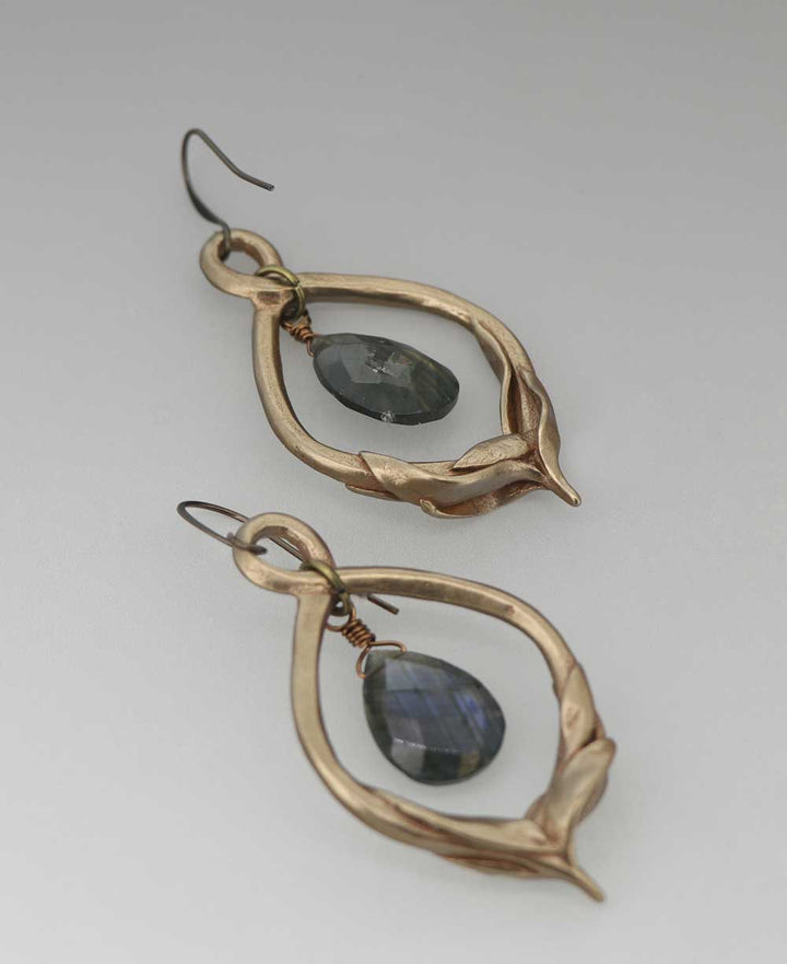 Lotus Petal Labradorite Earrings - Earrings
