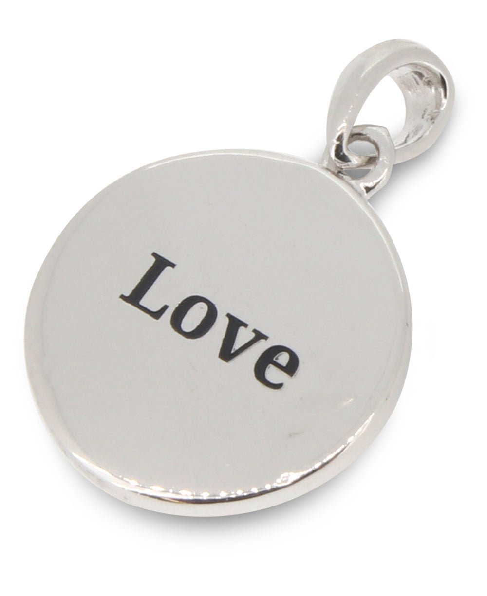 Love Rose Quartz Sterling Silver Pendant - Charms & Pendants