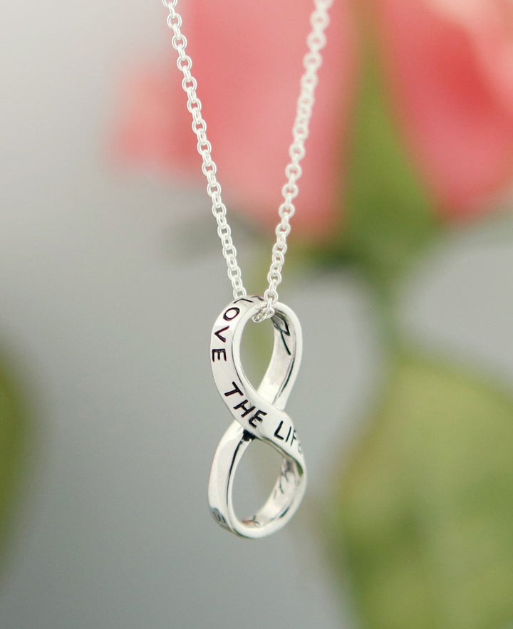 Love the Life You live Infinity Necklace - Necklaces