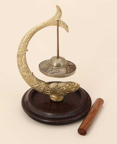 Lucky Fish Ritual Tingsha Chime with Striker - Hand Bells & Chimes