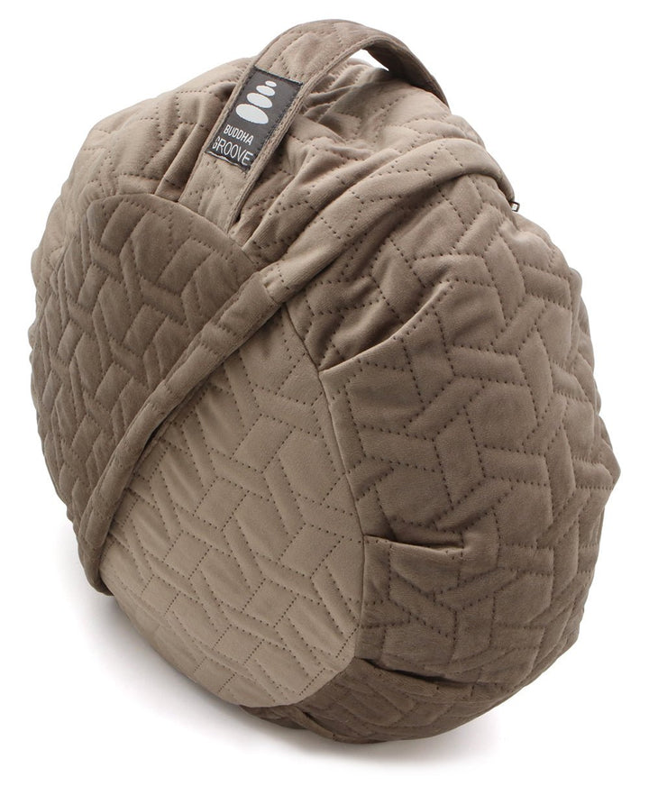 Luxe Quilted Zafu Meditation Cushion - Massage Cushions Taupe