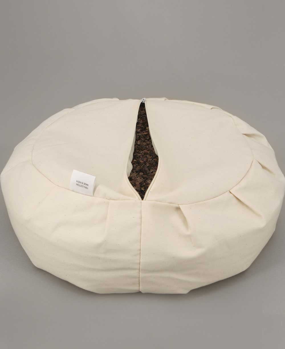 Luxurious Turquoise Chenille Meditation Zafu Cushion, Buckwheat Insert - Massage Cushions