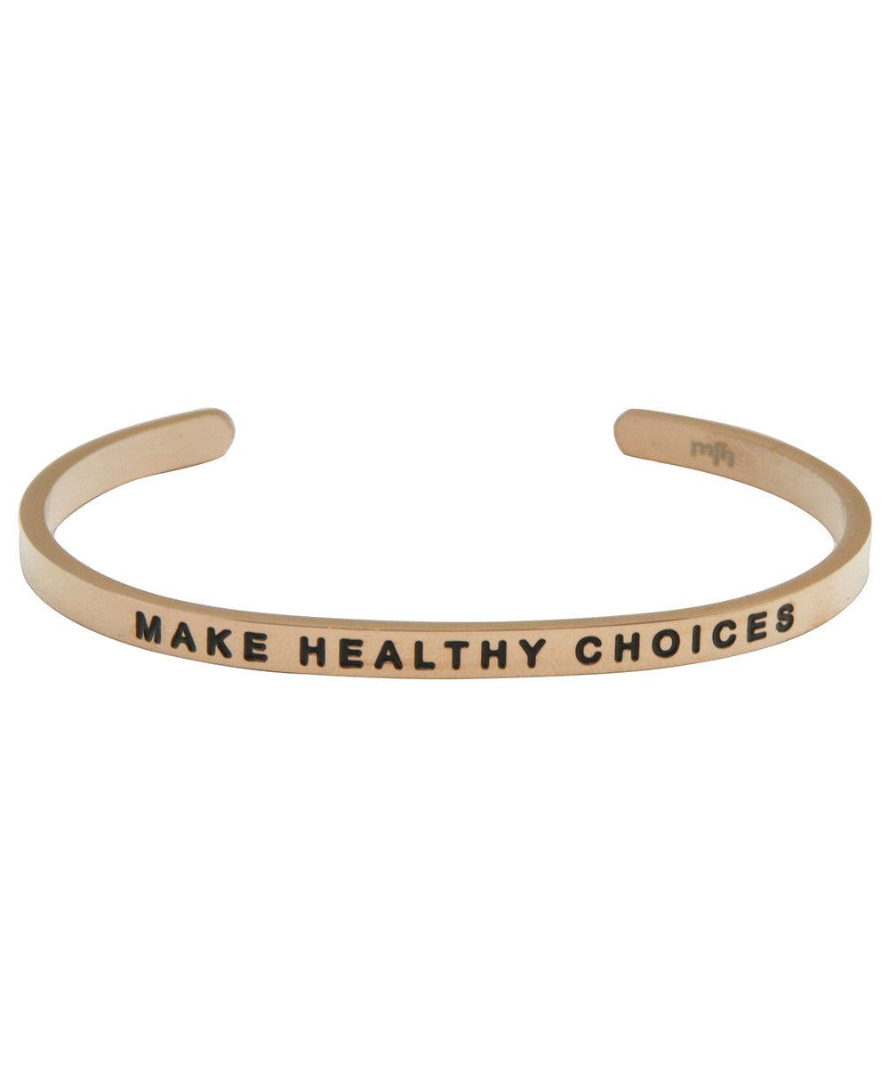 Make Healthy Choices Wellness Bracelet, Rose Gold Color - Bracelets