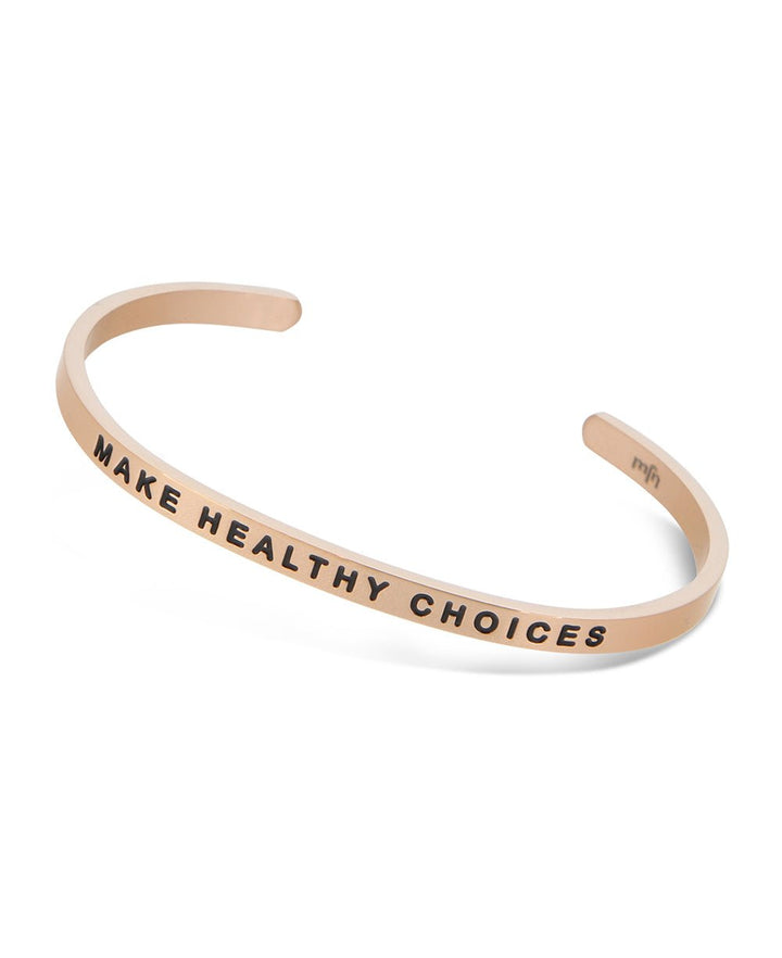 Make Healthy Choices Wellness Bracelet, Rose Gold Color - Bracelets