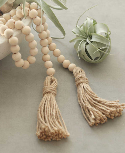 Mala Inspired Wood Beads Garland For Home - Wreaths & Garlands