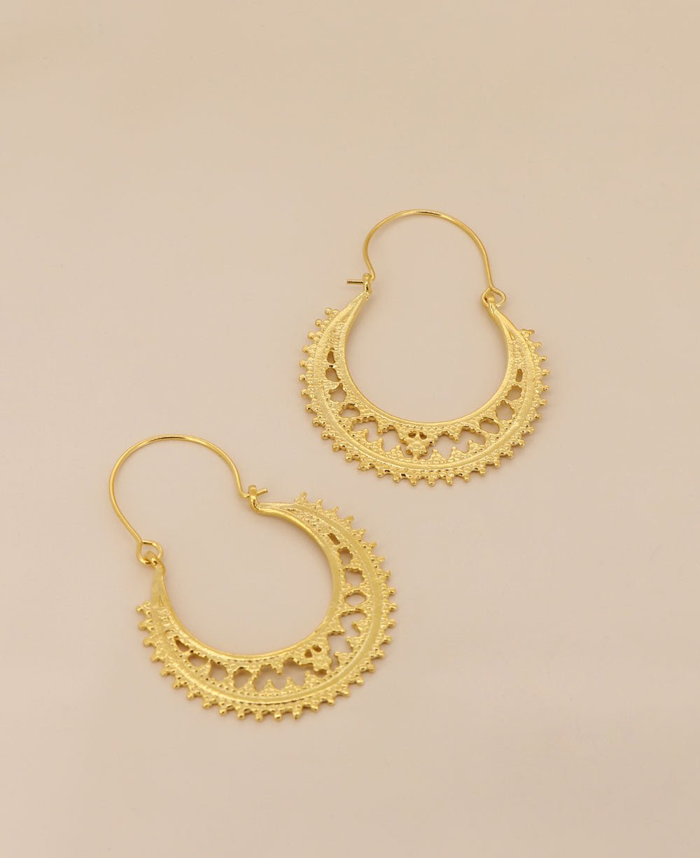 Mandala Design Hoop Earrings - Earrings