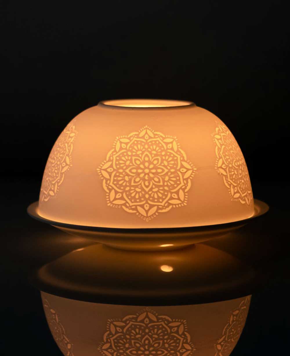 Mandala Dome Tealight Candle Holder Set of 2 - Candle Holders