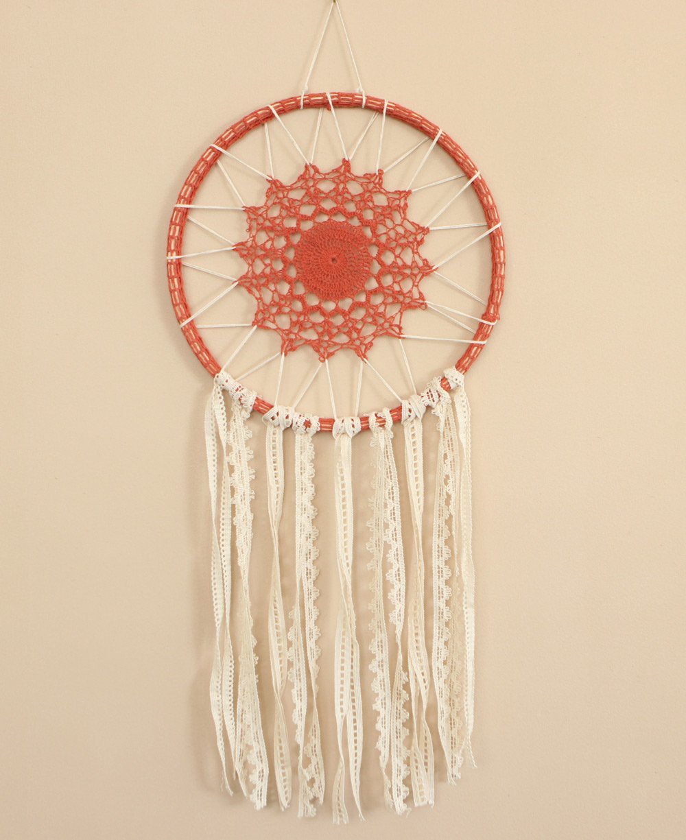 Mandala Inspired Crochet Wall Hanging - Posters, Prints, & Visual Artwork Rust
