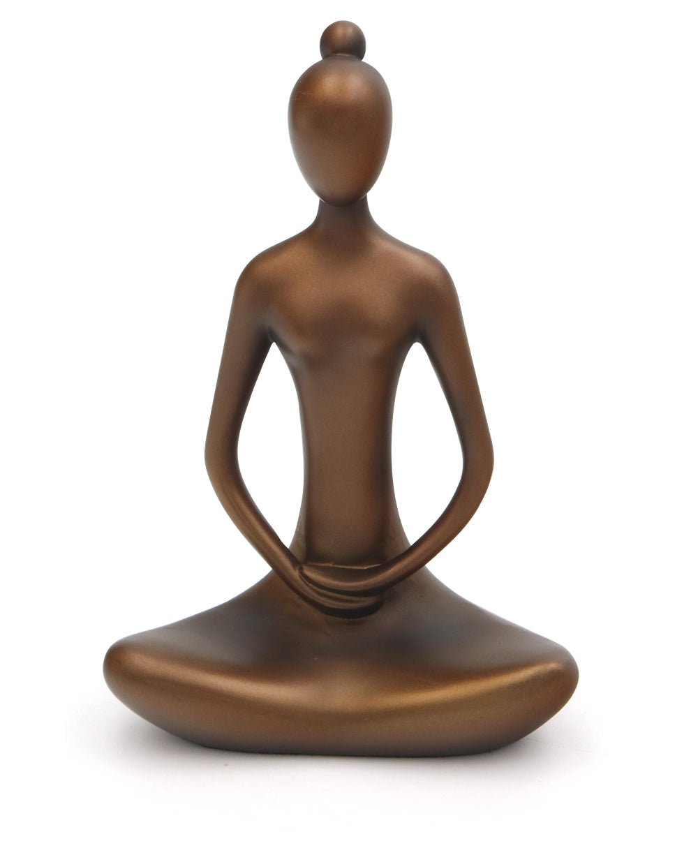 Meditating Woman Yoga Statue - Sculptures & Statues Bronze