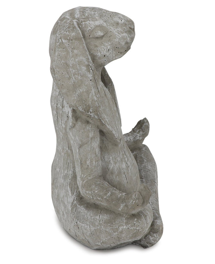 Meditating Yoga Bunny Rabbit Concrete Garden Statue Made in USA - Sculptures & Statues