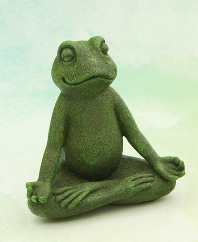 Meditating Yoga Frog Indoor Outdoor Statue - Sculptures & Statues