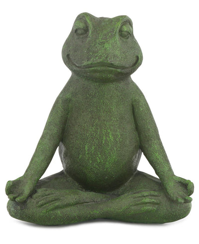 Meditating Yoga Frog Indoor Outdoor Statue - Sculptures & Statues