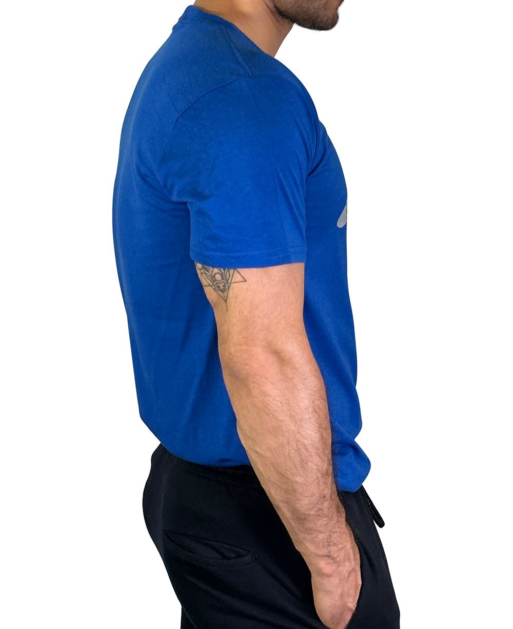 Men’s Karma Organic Cotton And Bamboo Blue T-Shirt, Made in USA - Shirts & Tops S