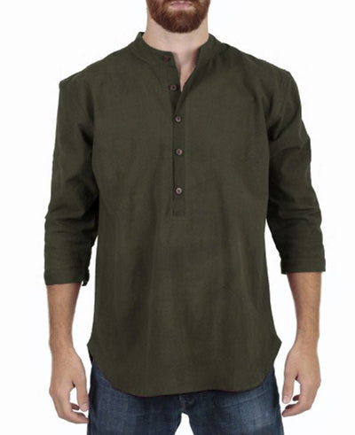 Men’s Mandarin Collar Shirt - Shirts & Tops M