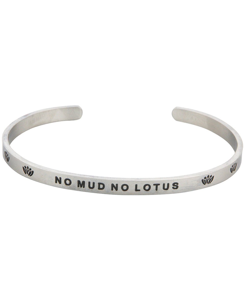 Men’s No Mud No Lotus Cuff Bracelet -