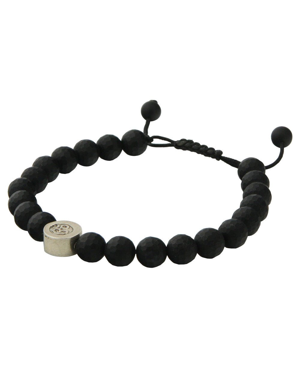 Men's Om Bracelet, Black Onyx - Bracelets