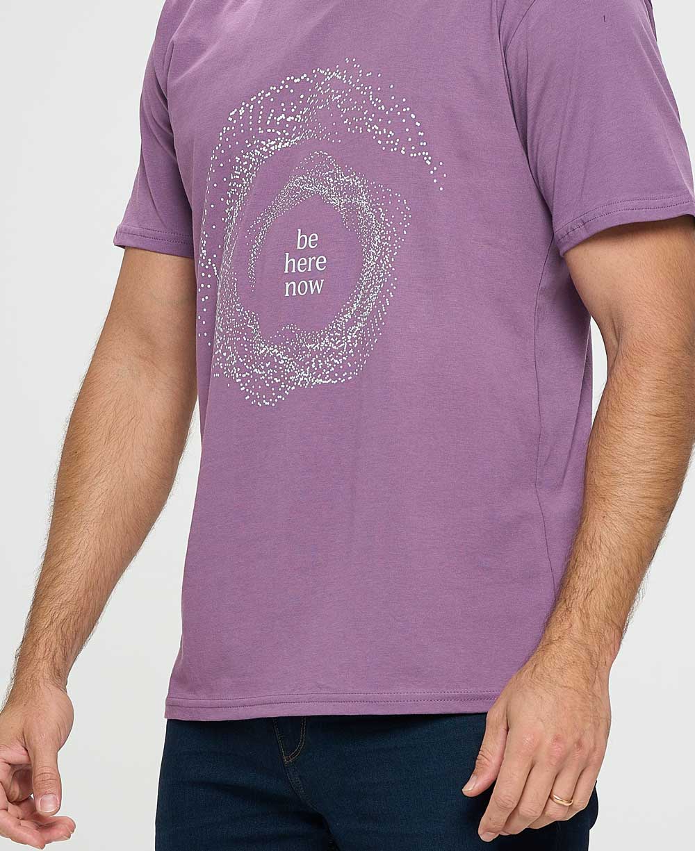 Men’s Organic Cotton Be Here Now T-Shirt, USA - Shirts & Tops S