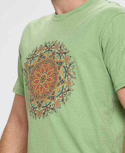 Men’s Organic Cotton Mandala T-Shirt, USA - Shirts & Tops S