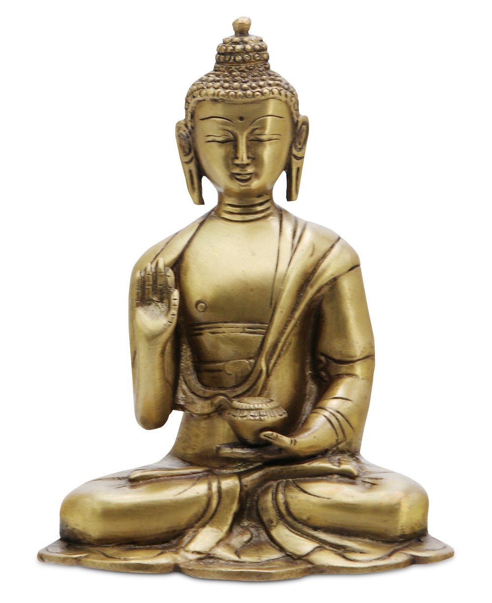 Minimalist Brass Buddha Statue - Sculptures & Statues