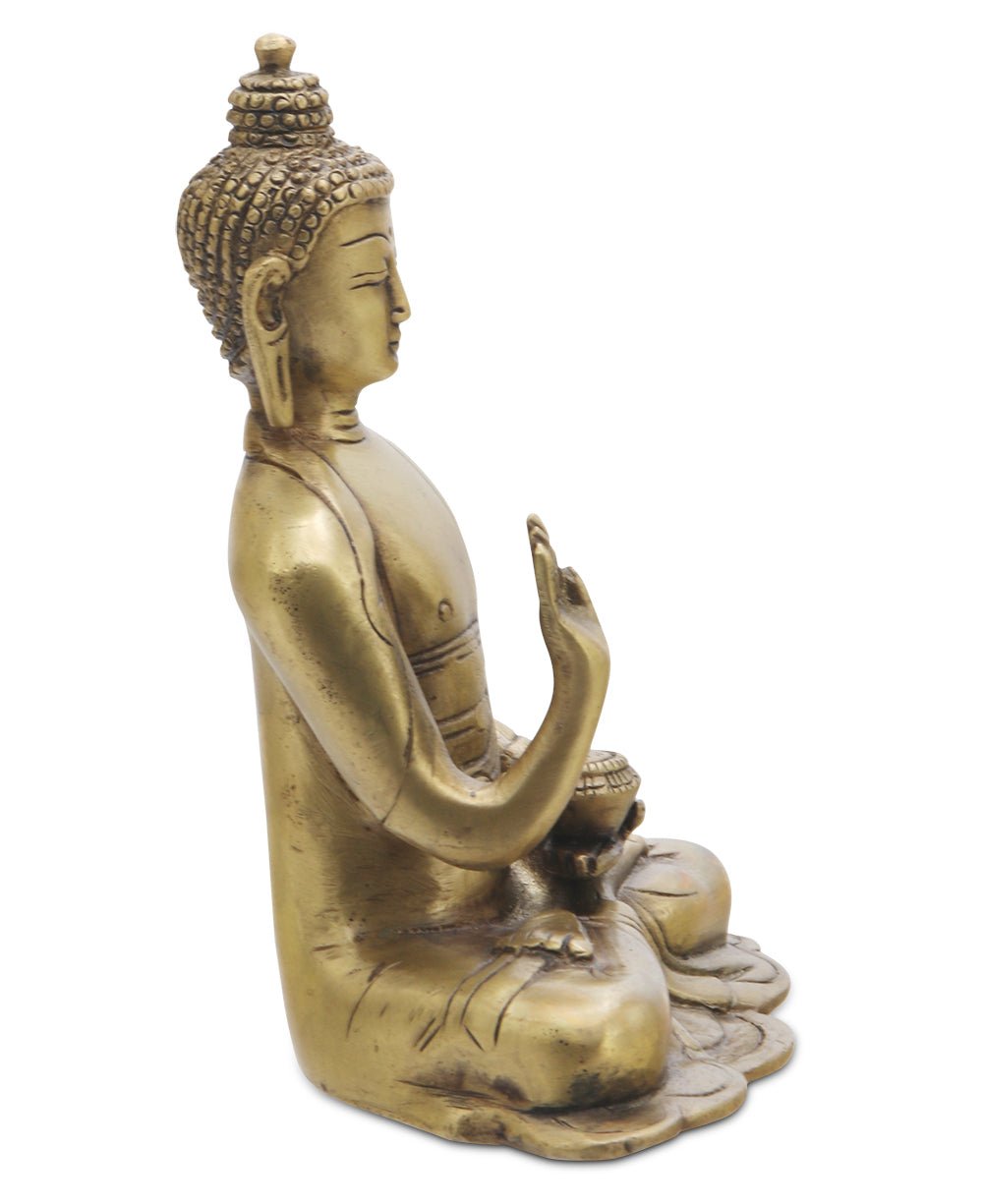 Minimalist Brass Buddha Statue - Sculptures & Statues