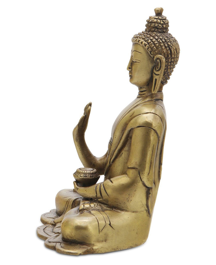 Minimalist Brass Buddha Statue - Sculptures & Statues