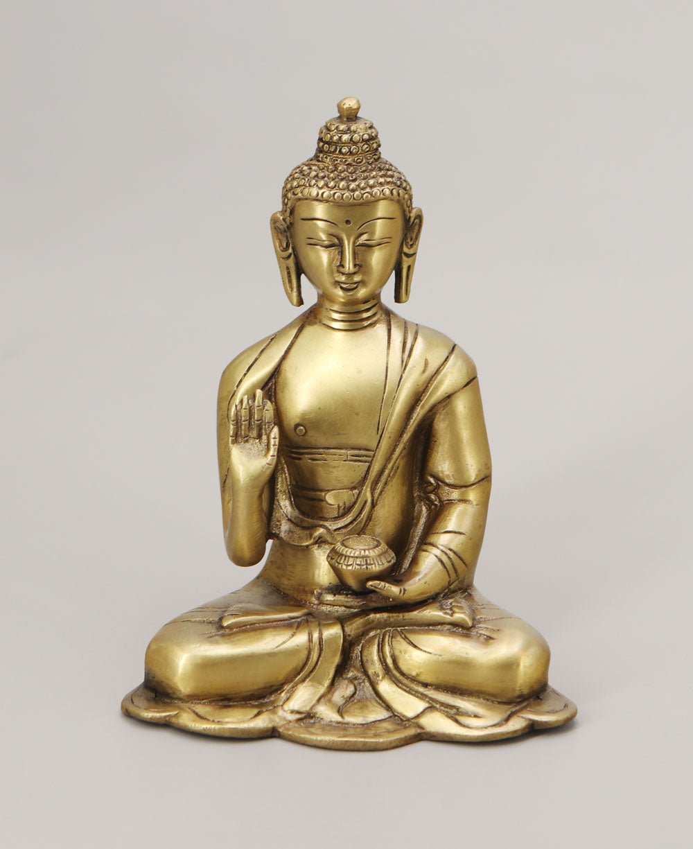 Minimalist Brass Buddha Statue - Sculptures & Statues