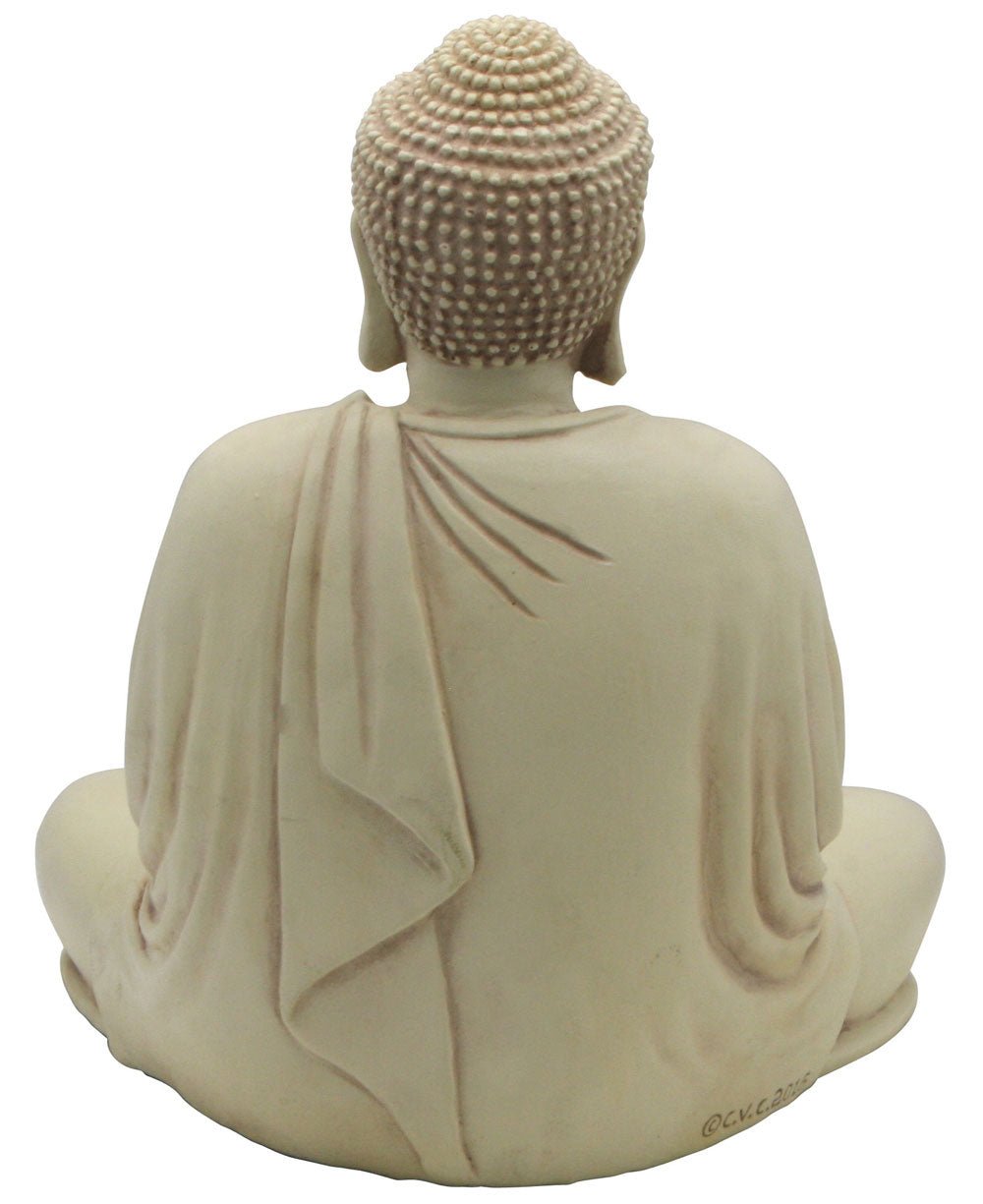 Minimalist Indoor-Outdoor Buddha Statue, 8.5 Inches - Sculptures & Statues