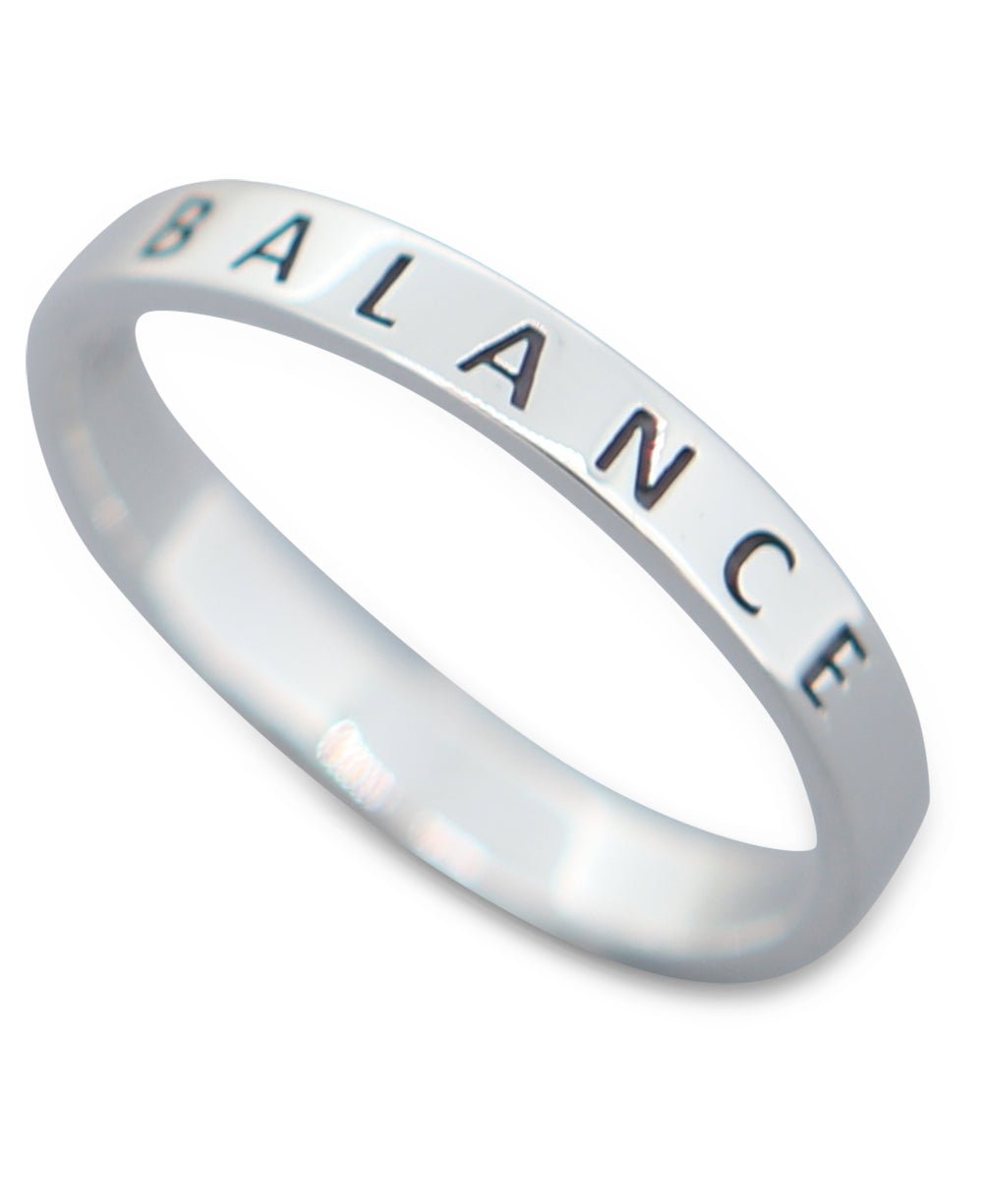 Minimalist Sterling Silver Balance Ring For Men and Women - Rings Size 6