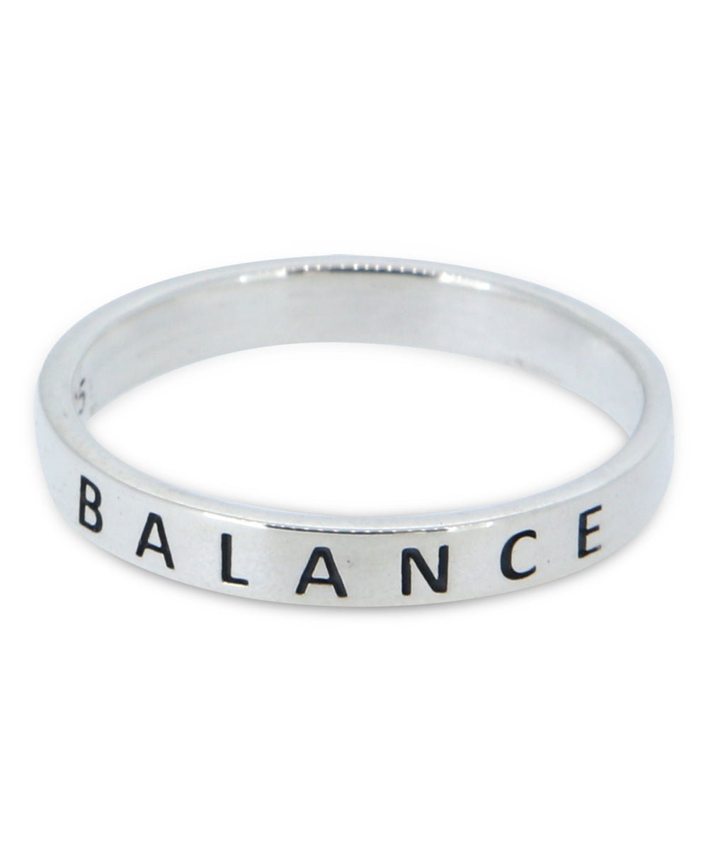 Minimalist Sterling Silver Balance Ring For Men and Women - Rings Size 6