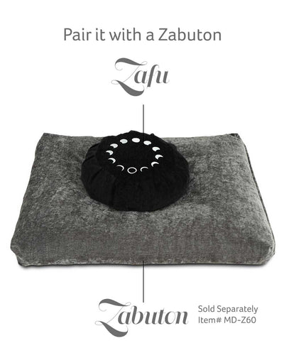 Moon Phase Black Zafu Meditation Cushion - Massage Cushions