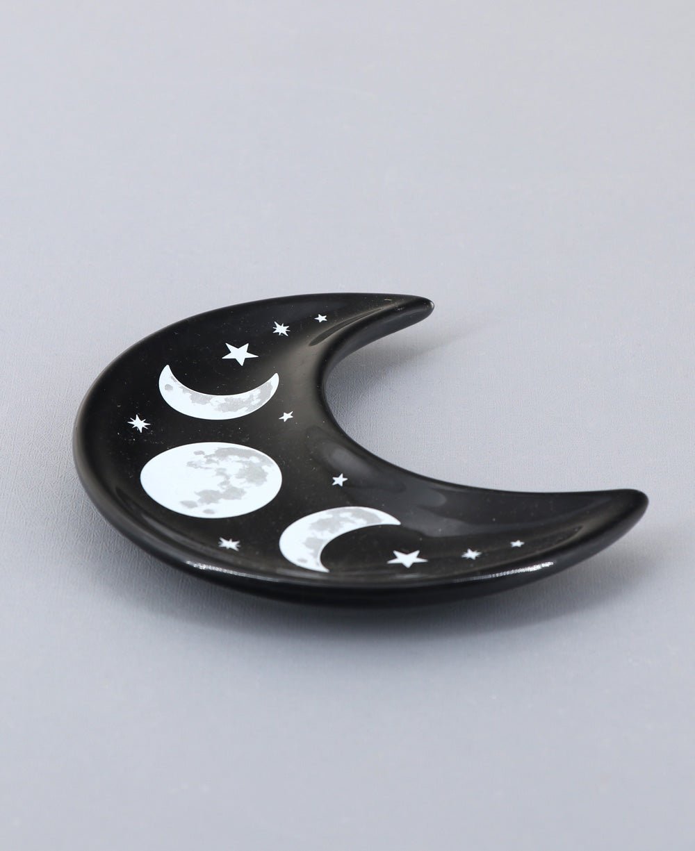 Moon Phase Design Crescent Ring Catcher Trinket Tray - Decorative Plates