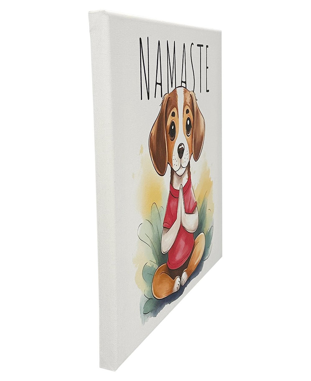 Namaste Meditating Dog Wall Canvas - Posters, Prints, & Visual Artwork