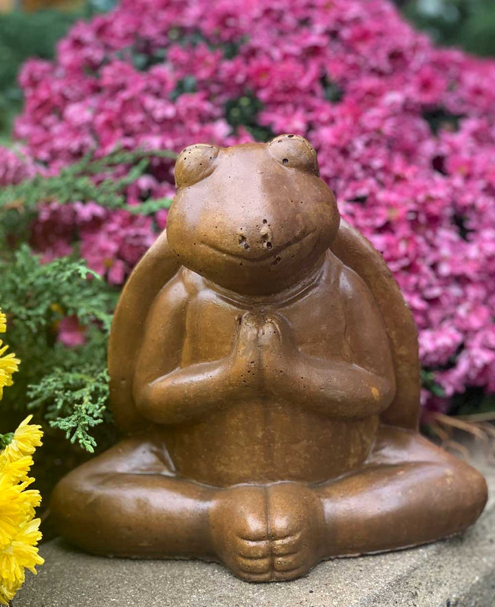 Namaste Yoga Karma Turtle Statue USA Made - Sculptures & Statues