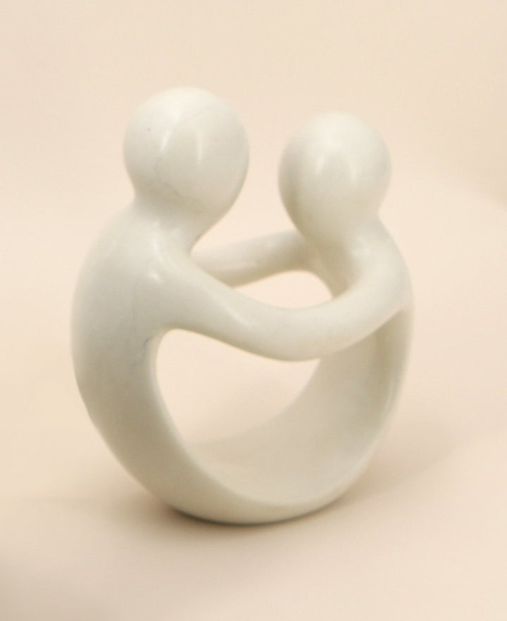 Natural Soapstone Mother and Child Connection Sculpture, Kenya - Sculptures & Statues