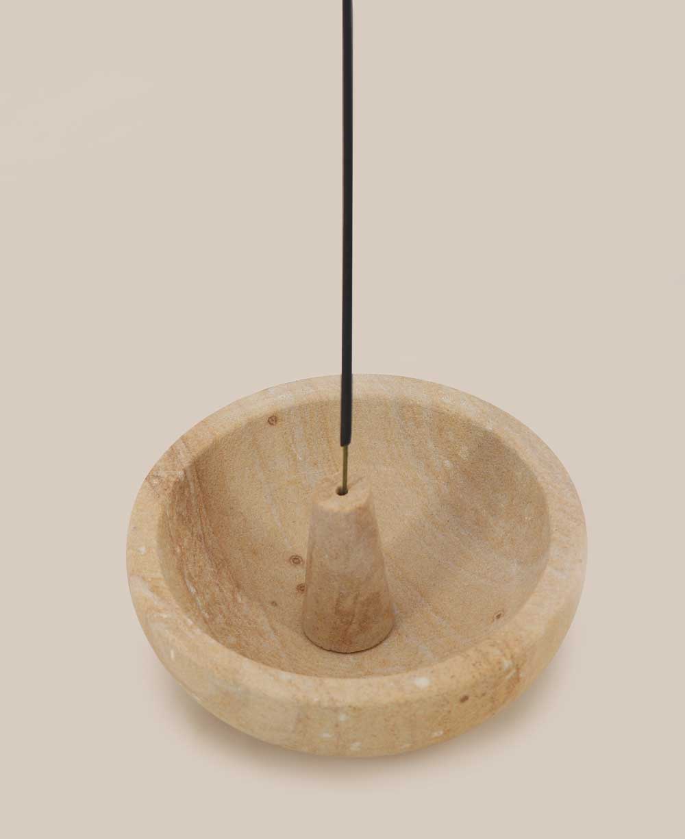 Natural Textures Sandstone Incense Holder - Incense Holders