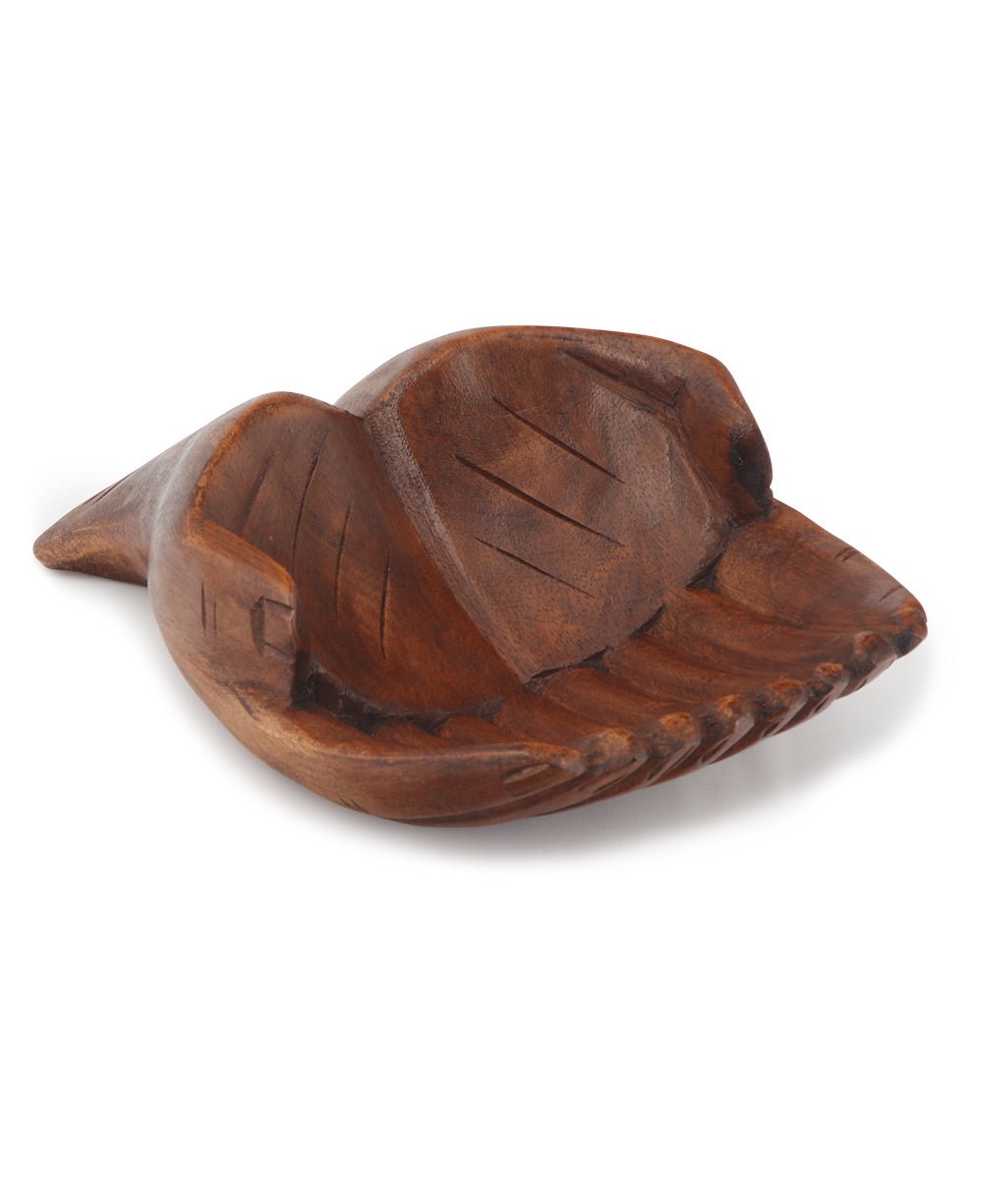 Offering Hands Wooden Carving and Display Bowl, Bali - Decor