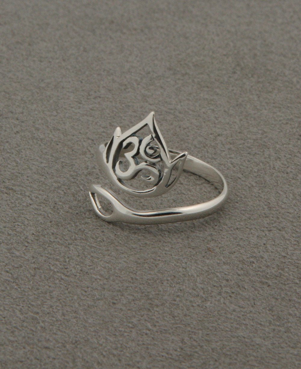 Om Lotus Jewelry Ring, Sterling Silver - Rings