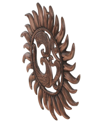 Om Sun Wall Hanging with Copper Colored Finish - Wind Chimes