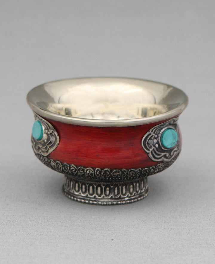 Ornate Tibetan Offering Bowl -