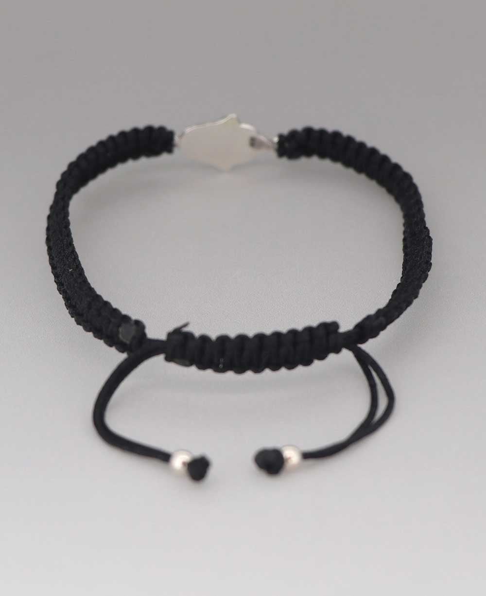 Oxidized Hamsa Sterling Silver Bracelet - Bracelets