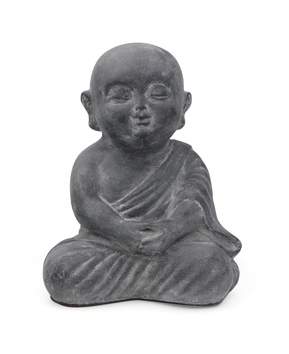 Peaceful Shaolin Monk Garden Statue, 16 Inches -