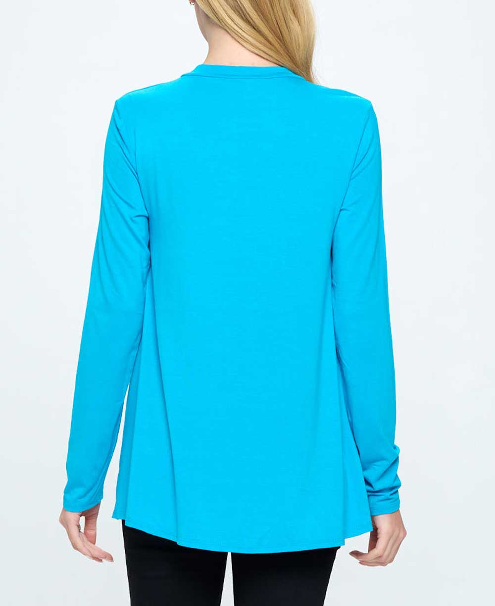 Peacock Lotus Mandala Tunic Tee, Made in USA - Shirts & Tops S