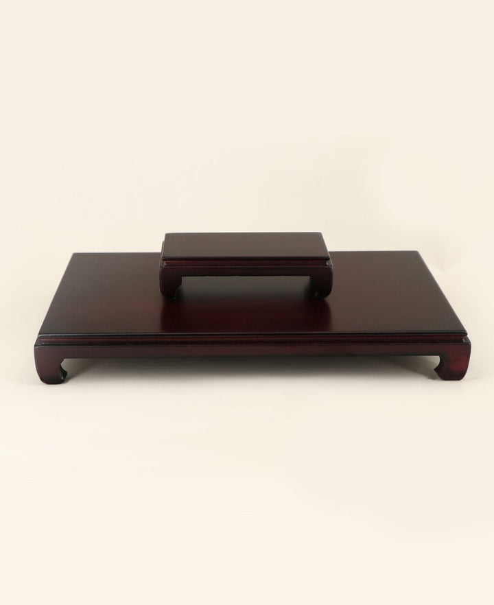 Polished Dark Cherry Statue Stand Pedestal Risers, Sold Individually - Computer Risers & Stands Small