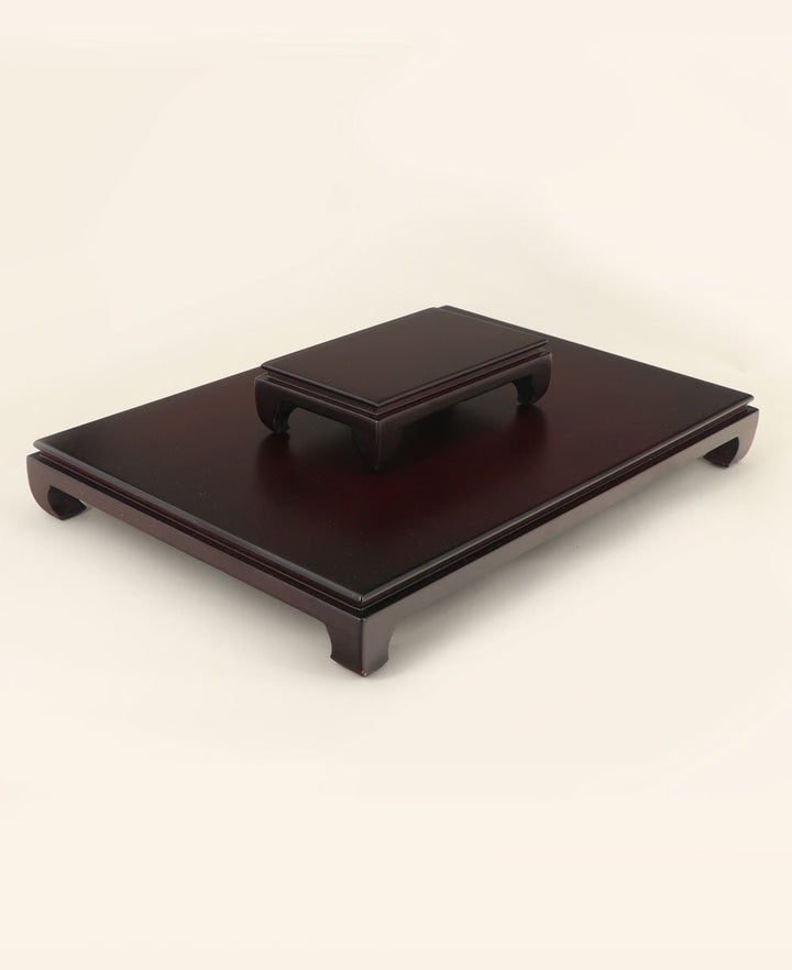 Polished Dark Cherry Statue Stand Pedestal Risers, Sold Individually - Computer Risers & Stands Small