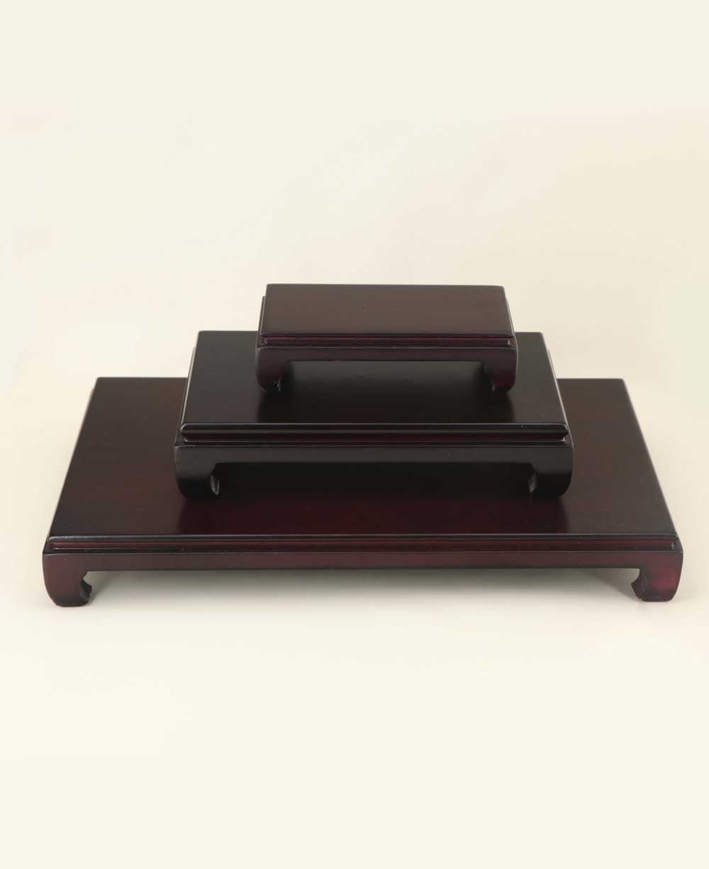 Polished Dark Cherry Statue Stand Pedestal Risers, Sold Individually - Computer Risers & Stands Small